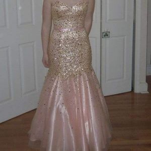 Gold prom dress